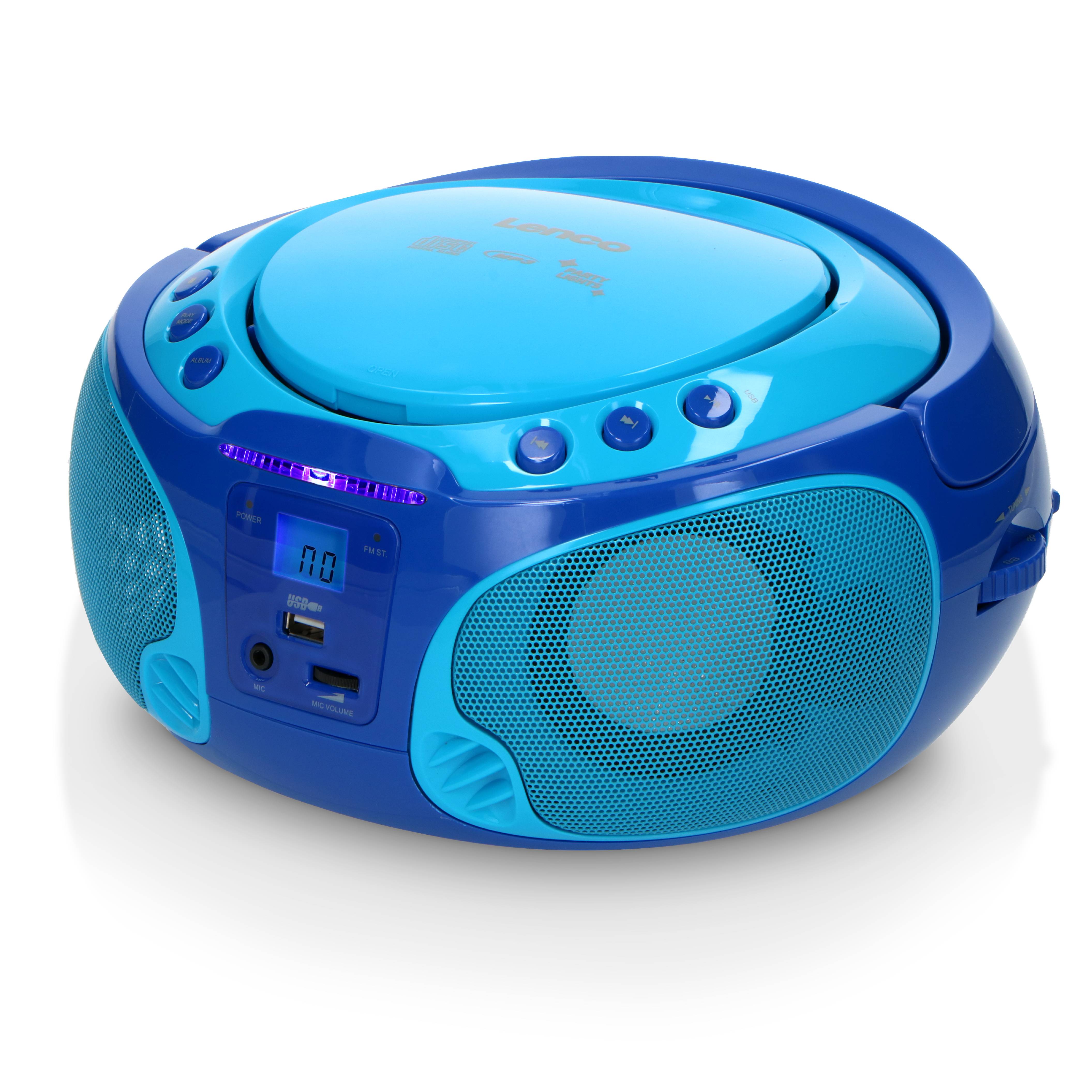 LENCO UKW-Radio CD/MP3 tragbar SCD-650 blue-1