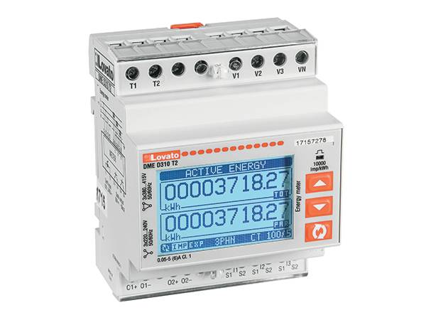 Lovato Electric DMED310F digitaler 3-phasiger Wechselstromzähler 80A 380-415Vac LCD Display Multimessung MID&UTF Zertifiziert Erweiterbar