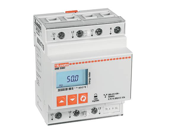 Lovato Electric DMED302 digitaler 3-phasiger Wechselstromzähler 80A 380-415Vac LCD Display Multimessung M-Bus-0