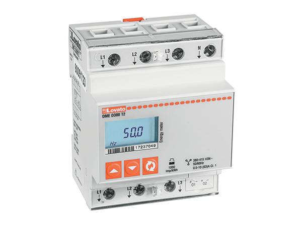 Lovato electric DMED300T2 digitaler 3-phasiger Wechselstromzähler 80A 380-415Vac LCD Display Multimessung-0