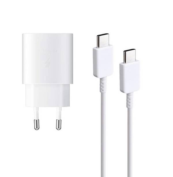 25W USB-C Ladegerät Weiß mit USB-C Kabel 1m – Schnelllade-Set