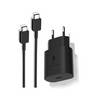 25W USB-C Ladegerät Schwarz mit USB-C Kabel 1m – Schnelllade-Set