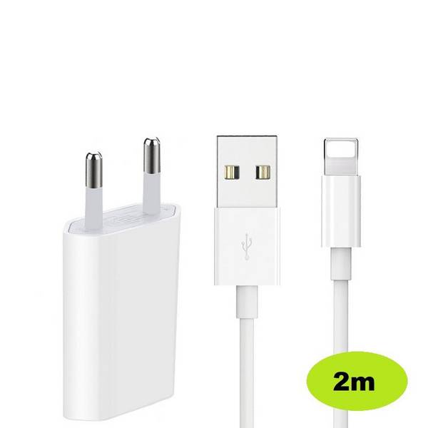 USB-A Lade-Set: Netzteil + 2 m Lightning Kabel für Smartphones und Geräte