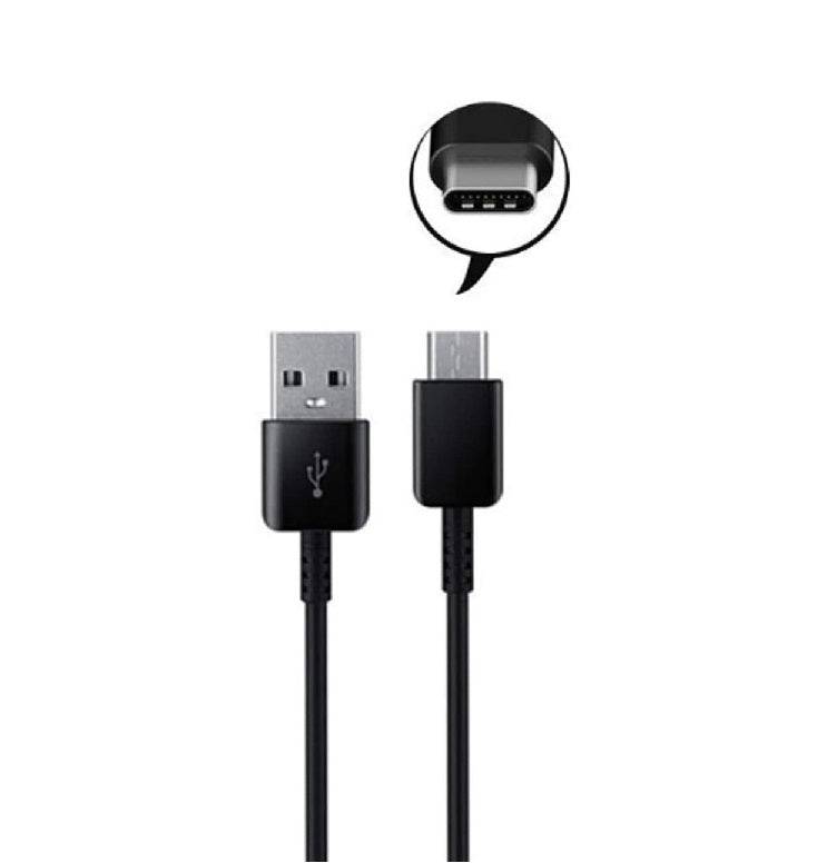 USB-Ladegerät Set Schwarz – USB-A Netzteil + USB-C Kabel, Schnellladen, kompatibel mit Samsung Galaxy S25/S24/S23/S22/S2-1
