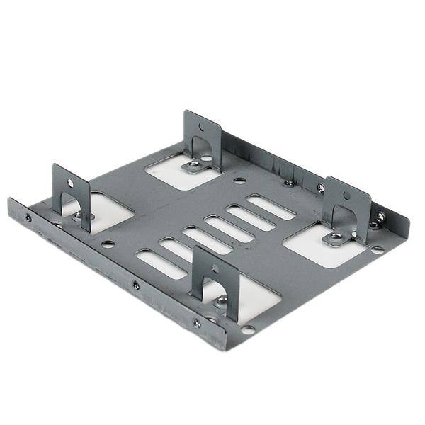 Dual 2,5 SATA Festplatten auf 3,5 Einbauschacht Halterung - 2-fach HDD/SSD Halte-1
