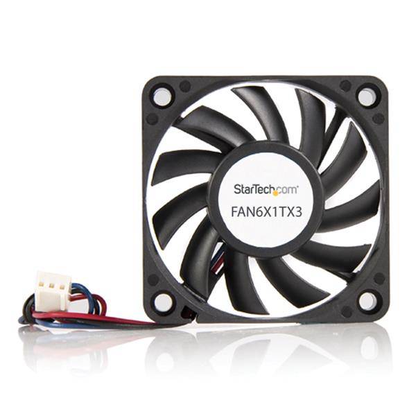 StarTech.com 60mm Gehäuselüfter - Lüfter 6cm für PC Gehäuse mit 3-pin Molex Stecker (60mmx60mmx10mm)-1