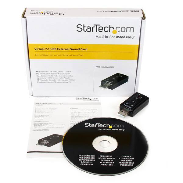 StarTech.com USB Audio Adapter 7.1 - USB auf Soundkarte Virtual 3D Soundeffekt 7.1 - Soundcard mit USB (Stecker) extern-3