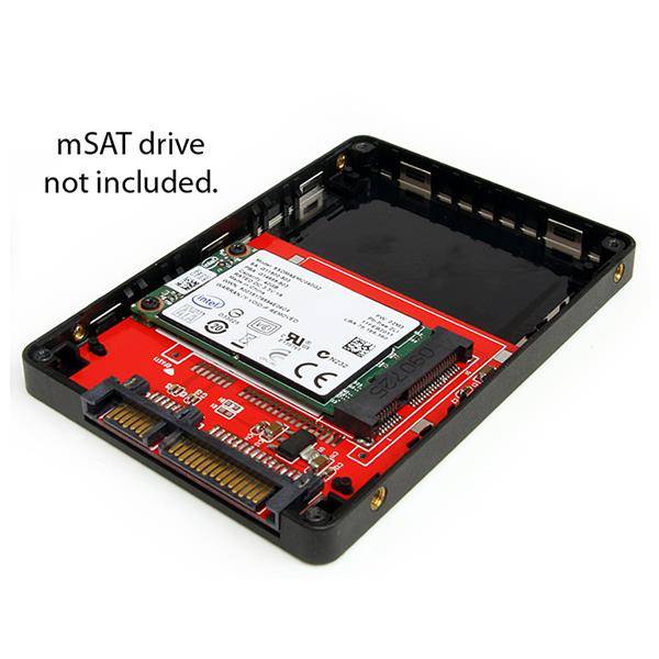 StarTech.com 2,5 SATA auf Mini SATA Adapter - externes mSATA SSD Festplattengehäuse - Speichergehäuse - 2.5 (6.4 cm) --2