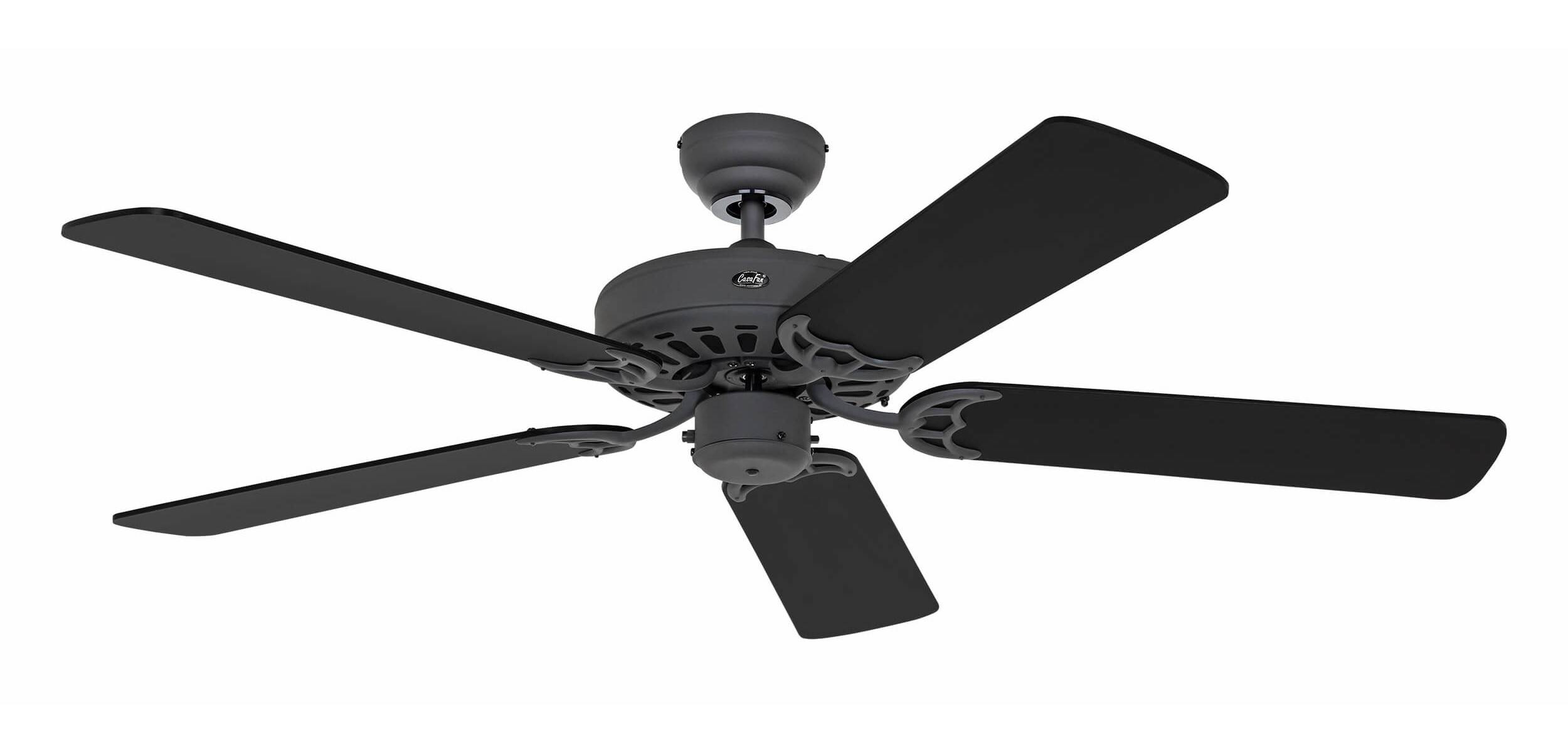 CasaFan Classic Royal 132 GR Deckenventilator 59 W (Ø x H) 132 cm x 230 mm Graphit Leuchtenanbau möglich, Wendbare Flüge-1