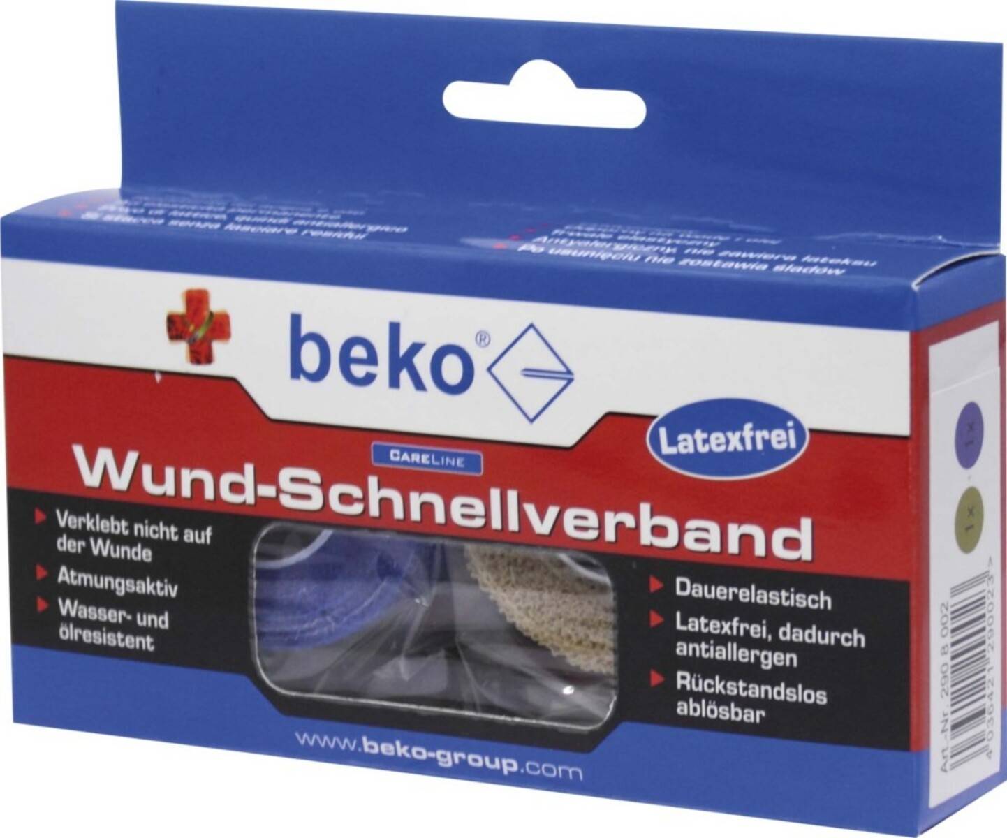 Beko Wund-Schnellverband Box 2 Rollen a 4,50m 2908002-0