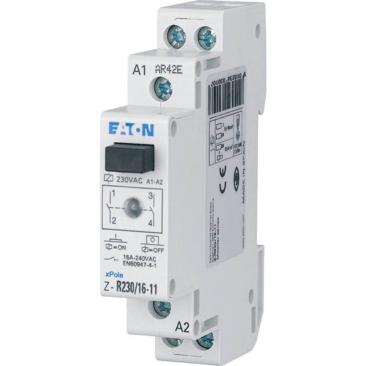 Eaton Z-R230/16-20 Installationsrelais Nennspannung: 230 V, 240 V Schaltstrom (max.): 16 A 2 Schließer 1 St.-1