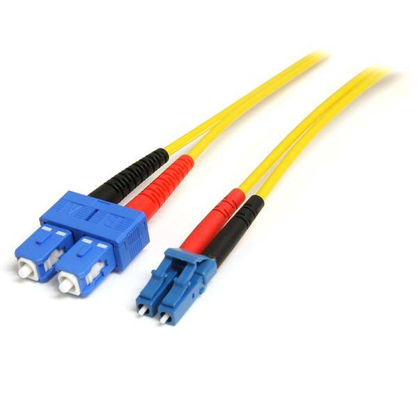 StarTech.com 1m Fiber Optic Cable - Single-Mode Duplex 9/125 - LSZH - LC/SC - OS1 - LC to SC Fiber Patch Cable-2