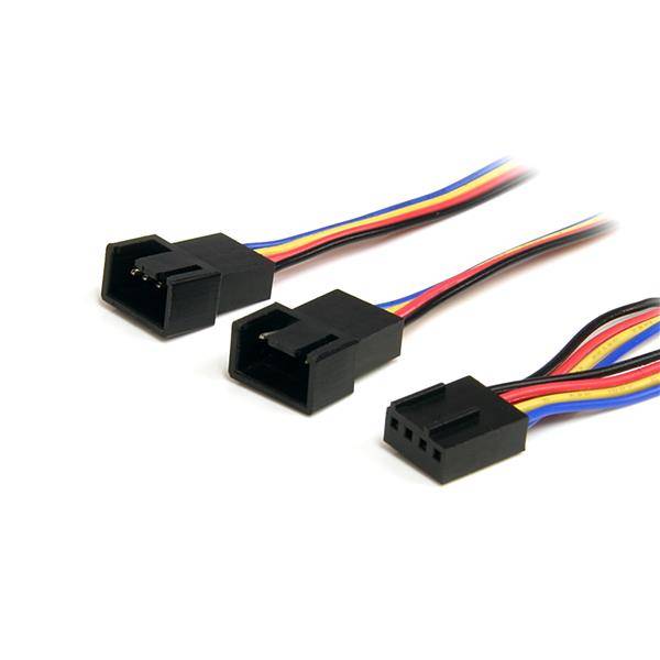 StarTech.com Y-Kabel für Lüfter 30cm - 4 Pin PWM Splitter Kabel - Strom Verteilerkabel - 1 x Molex Lüfter (Buchse)-2