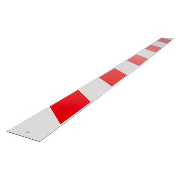 Warnmarkierung Flachprofil, Aluminium, rot/weiß, rechtsweisend, 50 x 980 mm