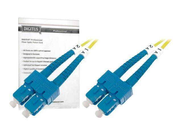 Digitus DK-2922-03 Glasfaser LWL Anschlusskabel 3.00 m Gelb [1x SC-Stecker - 1x SC-Stecker] 9/125 µ Singlemode OS2-1