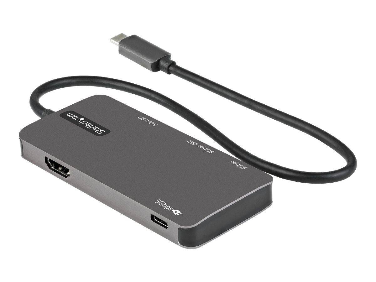 StarTech.com USB-C Multiport Adapter - USB-C auf 4K-HDMI, 100W PD Pass-Through, SD-/MicroSD-Steckplatz --1