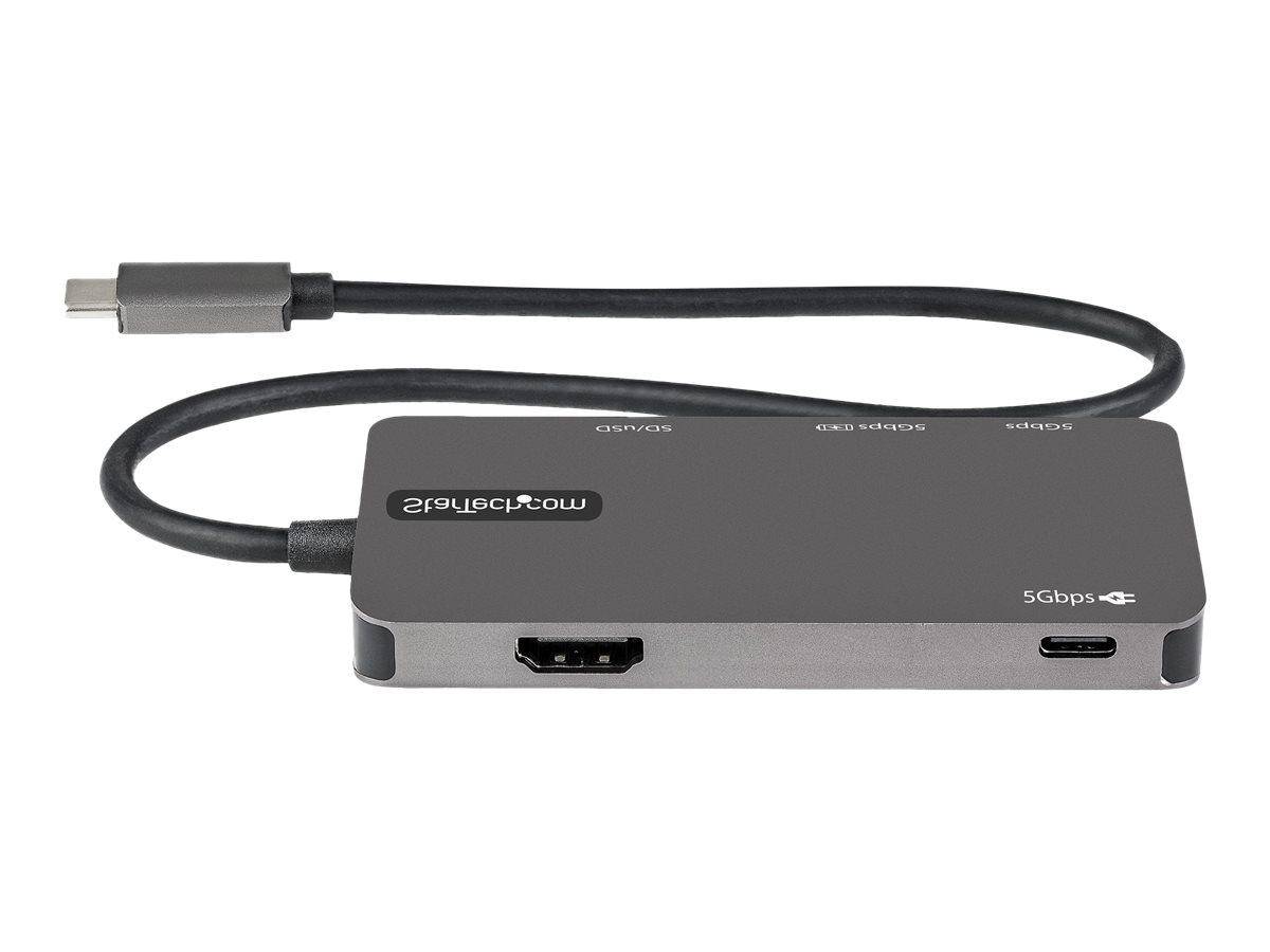 StarTech.com USB-C Multiport Adapter - USB-C auf 4K-HDMI, 100W PD Pass-Through, SD-/MicroSD-Steckplatz --4