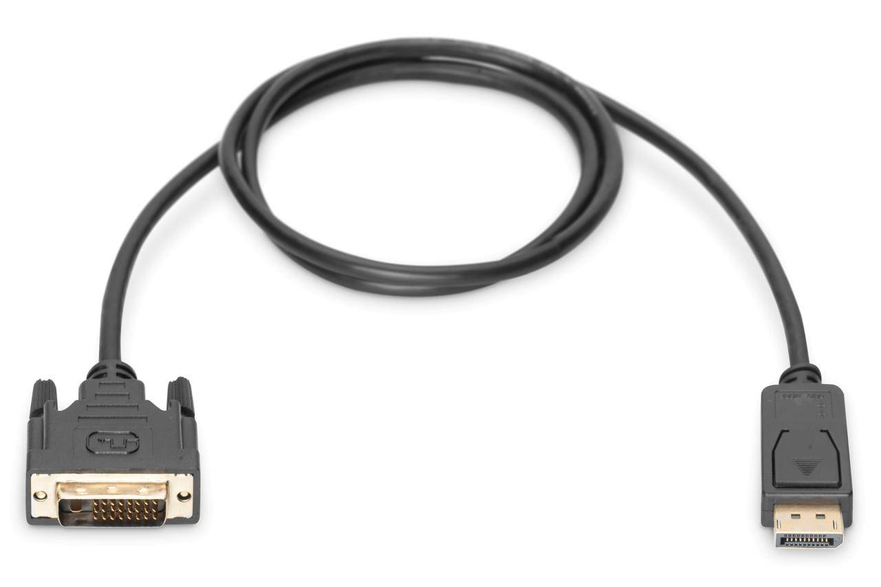 Digitus DisplayPort / DVI Adapterkabel DisplayPort Stecker, DVI-D 24+1pol. Stecker 3.00 m Schwarz AK-340301-030-S schrau-2