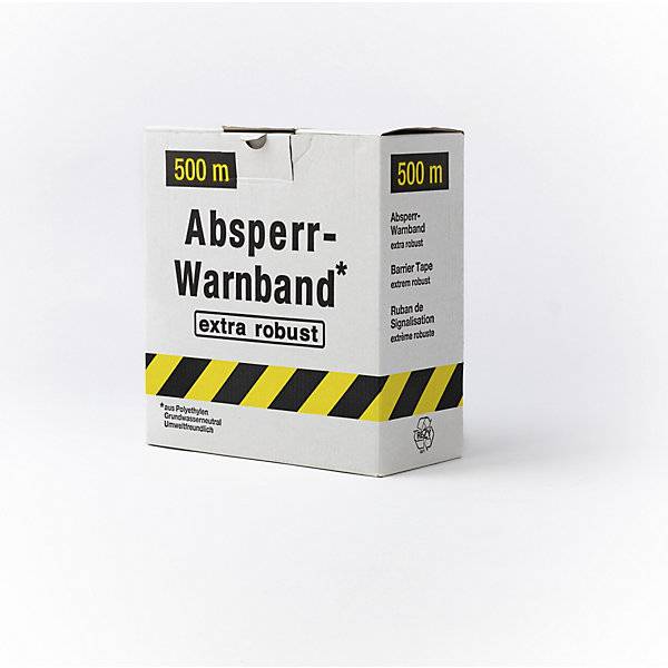 Absperrband extrem robust beidseitig bedruckt schwarz / gelb ab 2 Stk. Gelber GmbH 69418849-2