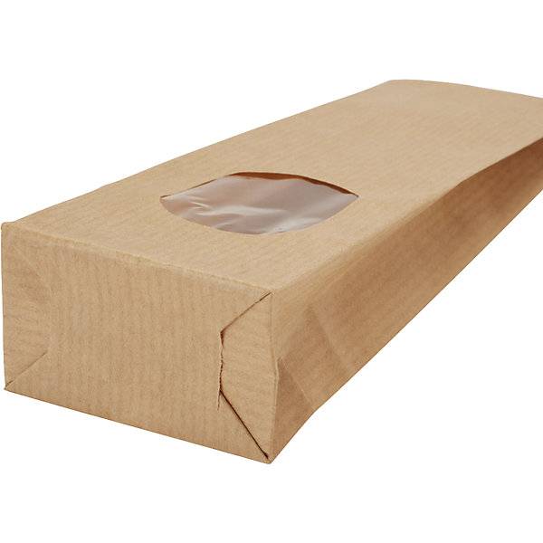 Blockbodenbeutel mit Fenster aus Kraftpapier OPP LxB 175 x 55 mm VE 1000 Stk. TAKKT Industrial & Packaging-3