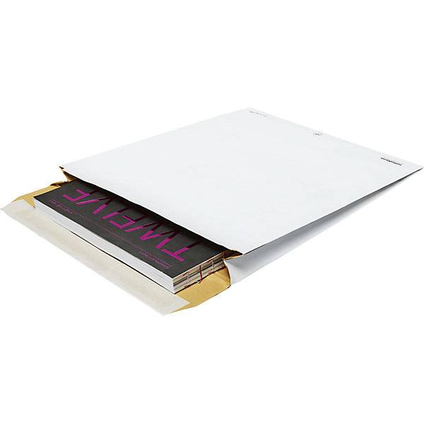 Papierpolstertasche weiß mit Seitenfalte Innen-LxB 315 x 225 mm VE 100 Stk. TAKKT Industrial & Packaging GmbH-1