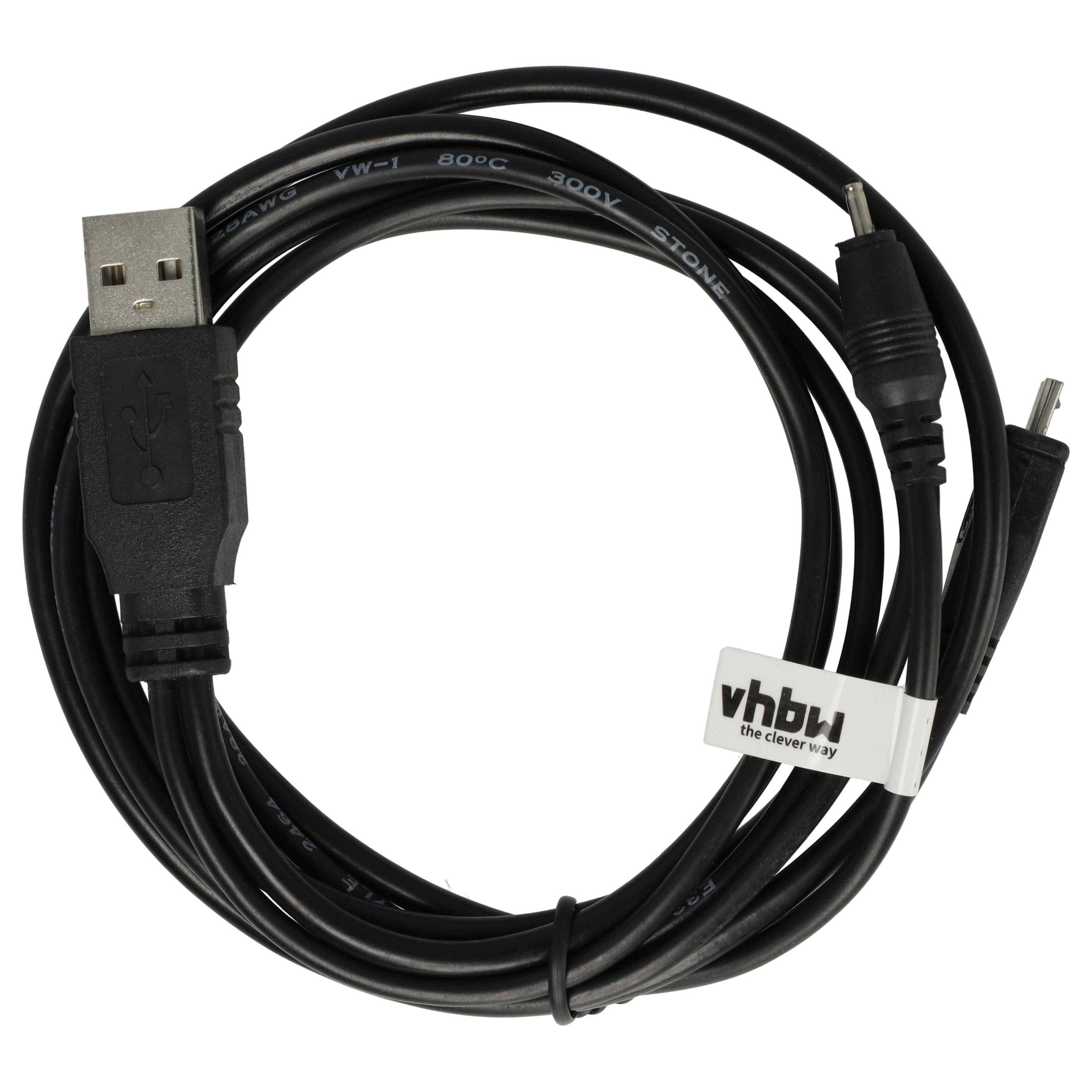 vhbw USB Datenkabel kompatibel mit Nokia N96 | X3 Handy - schwarz-0