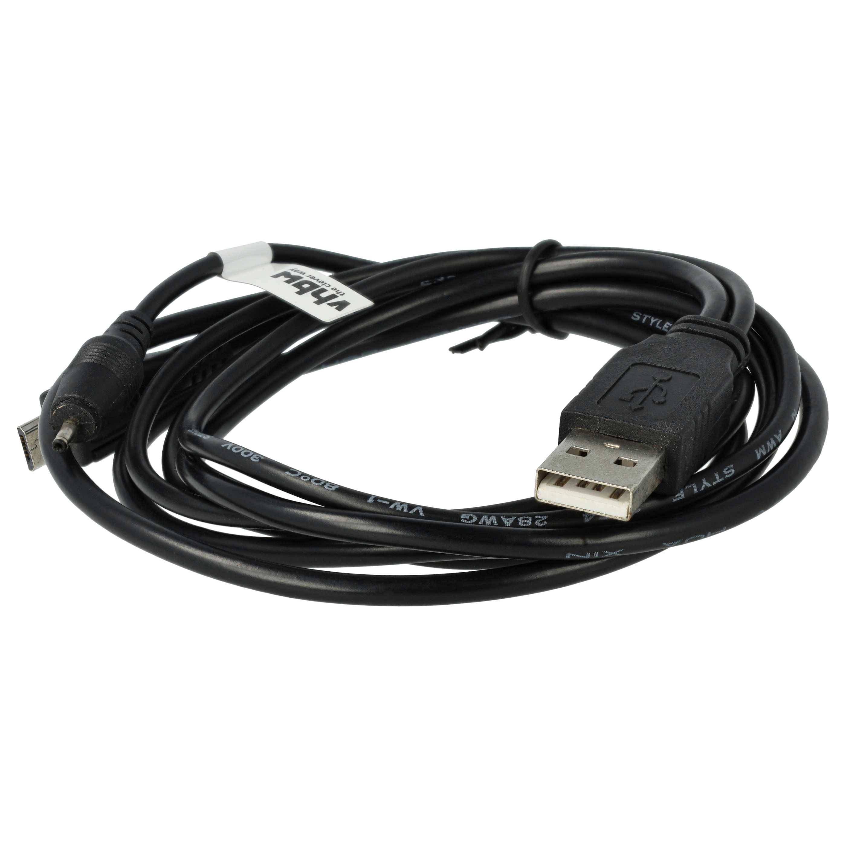 vhbw USB Datenkabel kompatibel mit Nokia N96 | X3 Handy - schwarz-1
