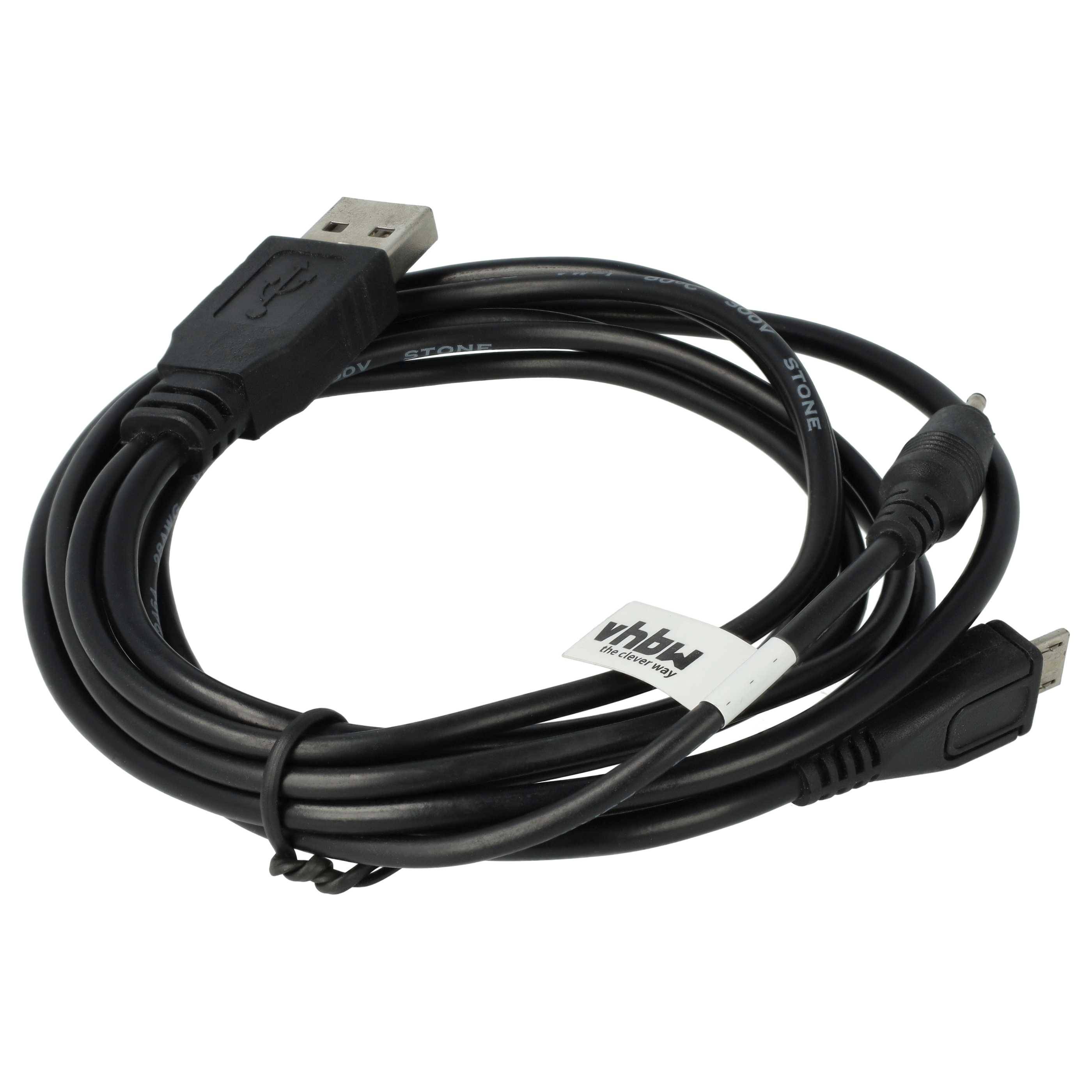 vhbw USB Datenkabel kompatibel mit Nokia N96 | X3 Handy - schwarz-2