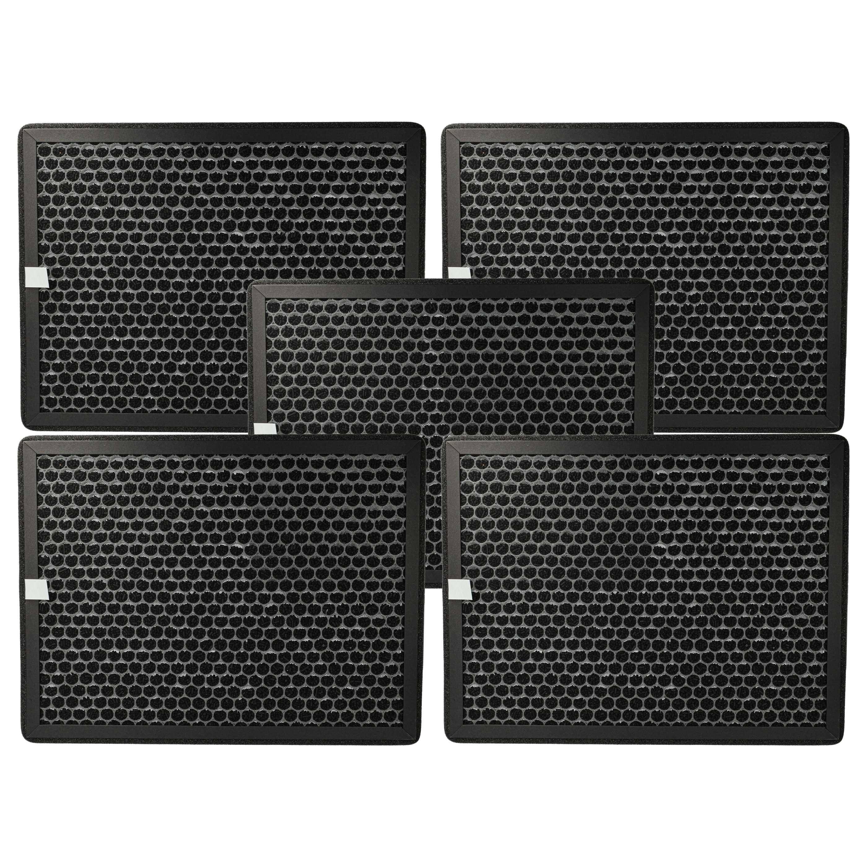 vhbw 5x Aktivkohlefilter kompatibel mit Philips AC3829/10 | AC2889/10, AC2887/10, AC2882/10 Luftreiniger - Luftfilter-0