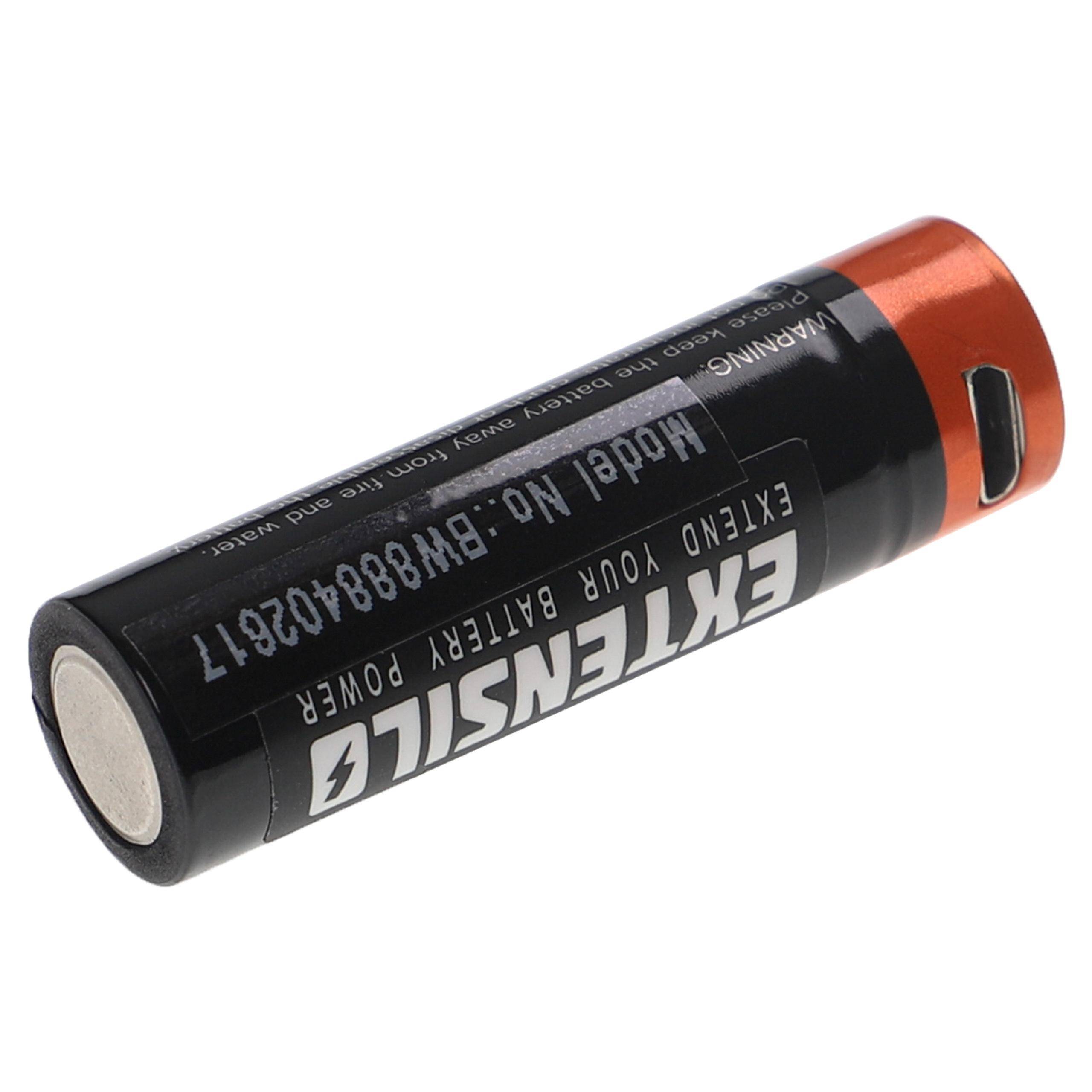 EXTENSILO 10x AA Mignon Akkus mit Micro USB-Anschluss | 920 mAh, 1,5 V, Li-Ion-2