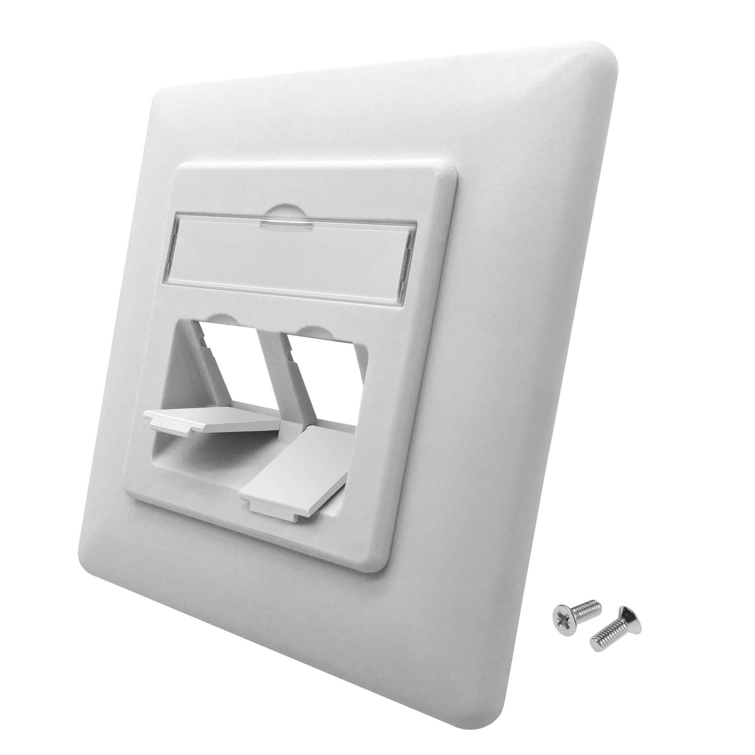 ARLI Keystone Jacks Anschlussdose 2-fach Einbaurahmen Leerdose Unterputz-0