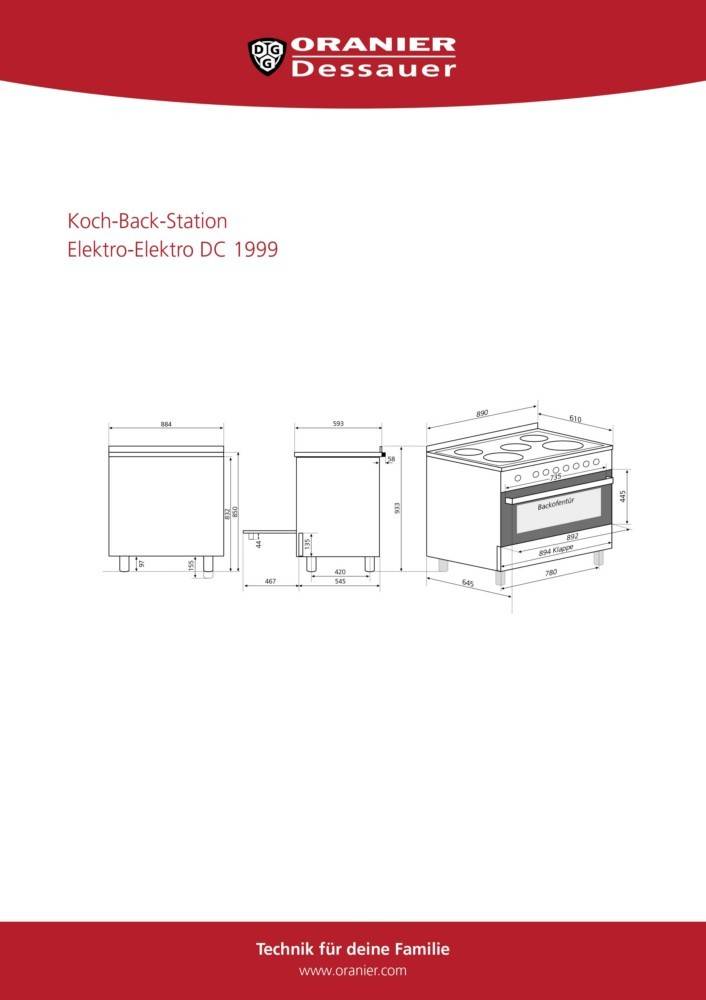 Oranier Koch-Back-Station Elektro 90cm DC 1999 eds-2