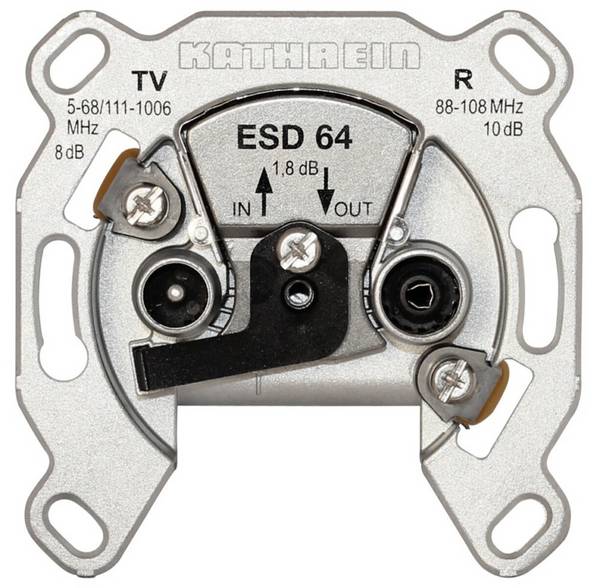 KATHREIN ESD 64 - Antennensteckdose für TV/Satellit/Radio - IEC (Buchse)