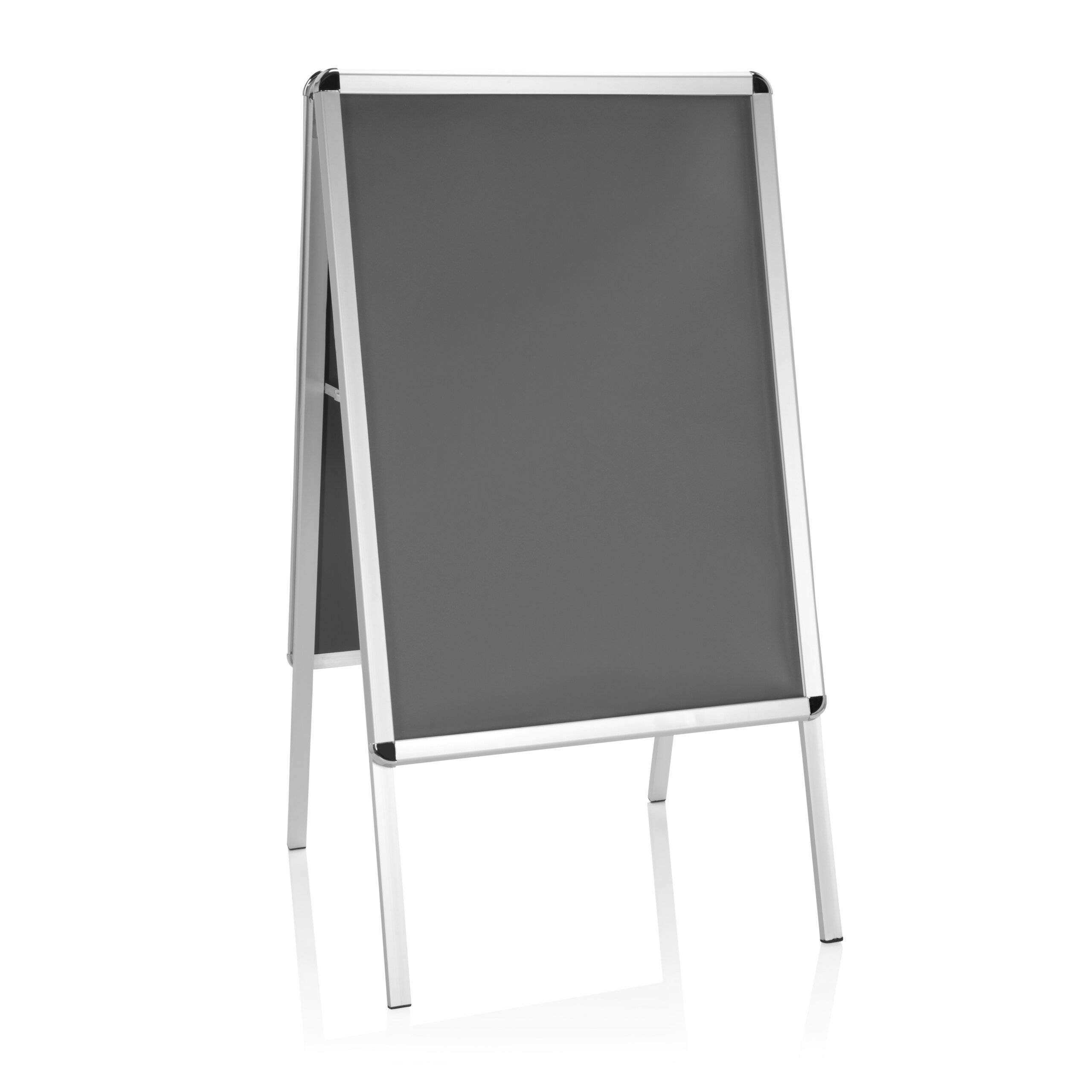Kundenstopper Gehwegaufsteller AGENDA II Aluminium silber hjh OFFICE-0