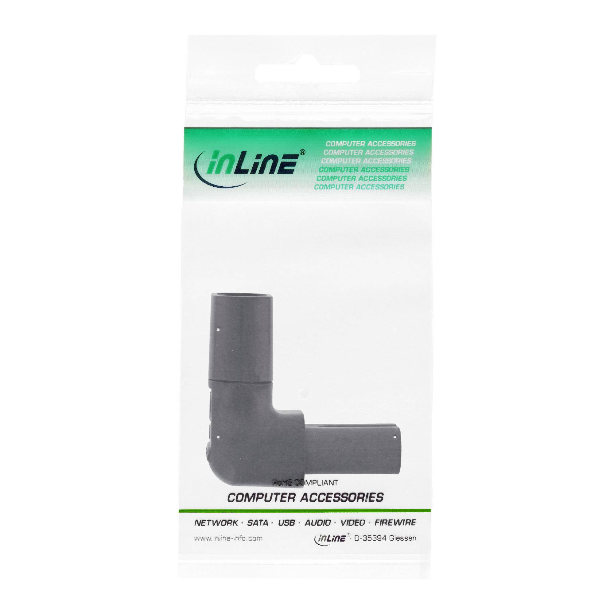InLine® Netzadapter IEC 60320 C8 / C7, oben/unten gewinkelt 2pol.-1