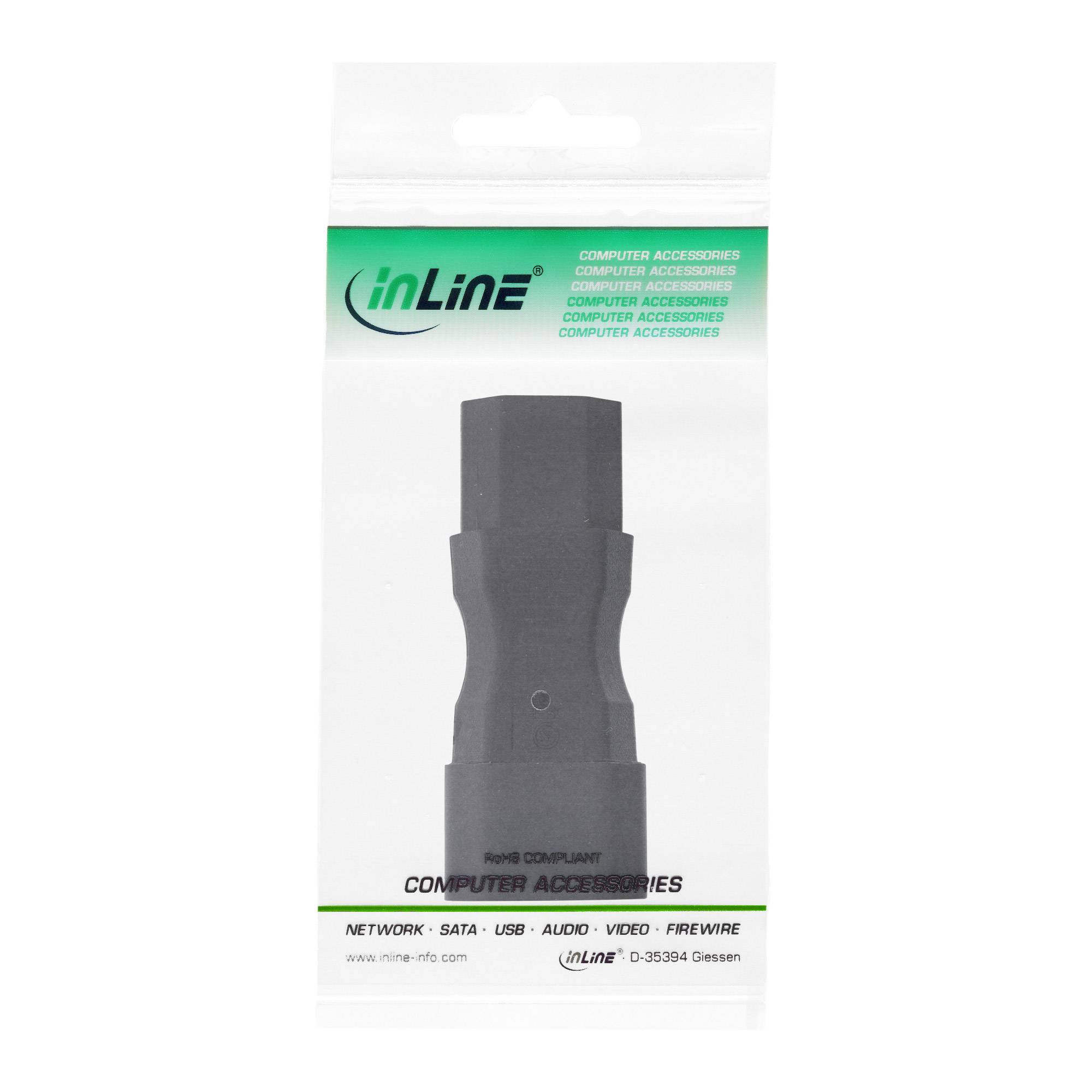 InLine® Netzadapter IEC 60320 C14 / C13, 3pol. Kaltgeräte-2