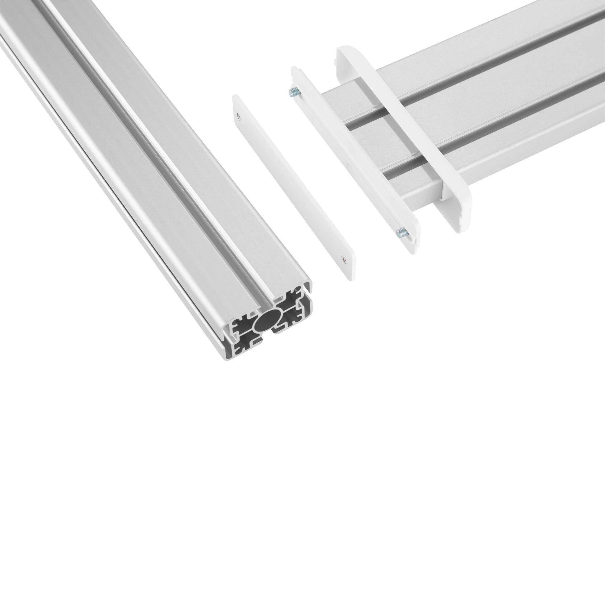 InLine® Slatwall Tischhalterung, Aluminium Panel 1 m, inkl. 2 Stützen 0,43 m-2
