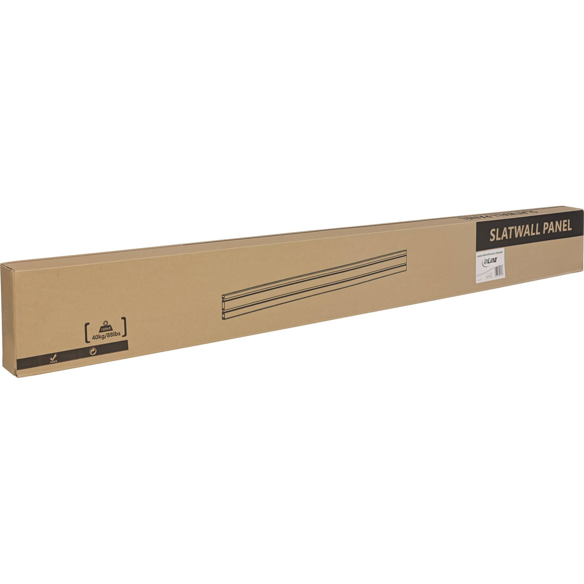 InLine® Slatwall Panel Aluminium, für Wandhalterung, weiß, 1,2m-4