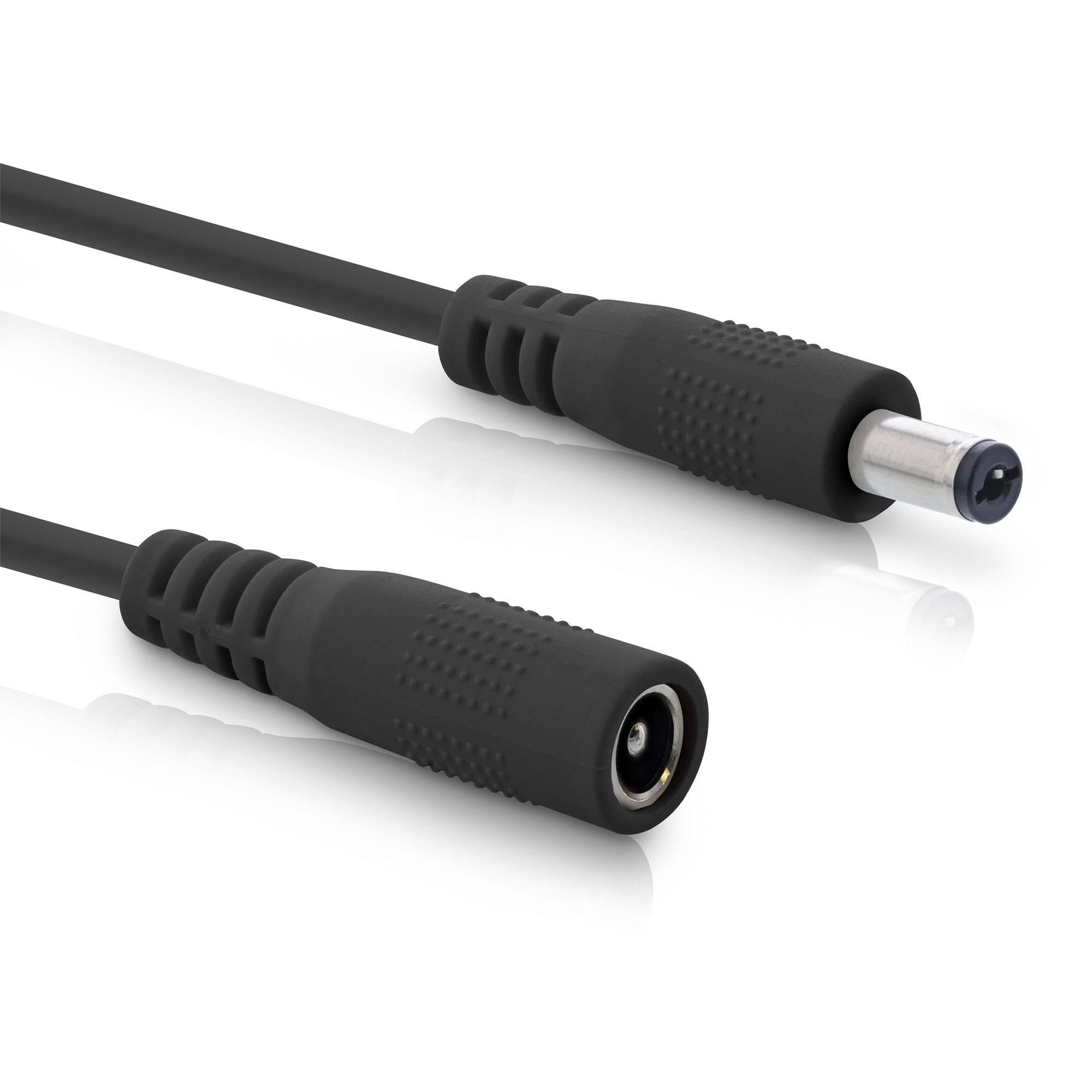InLine® DC Verlängerungskabel, 5,5 x 2,1 mm, AWG 24, schwarz, 2 m-1