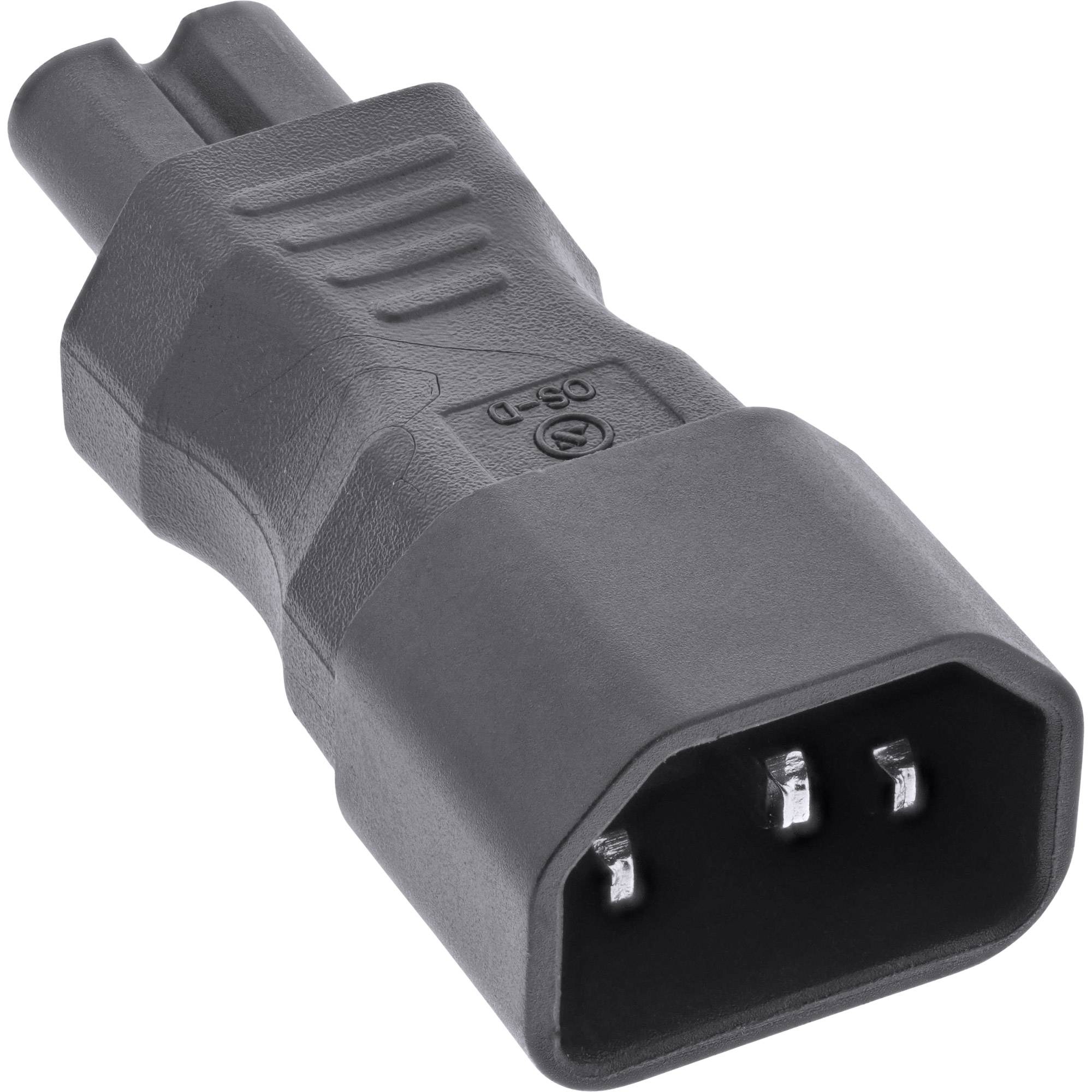 InLine® Netzadapter IEC 60320 C14 / C7, 3pol Kaltgeräte zu 2pol-1