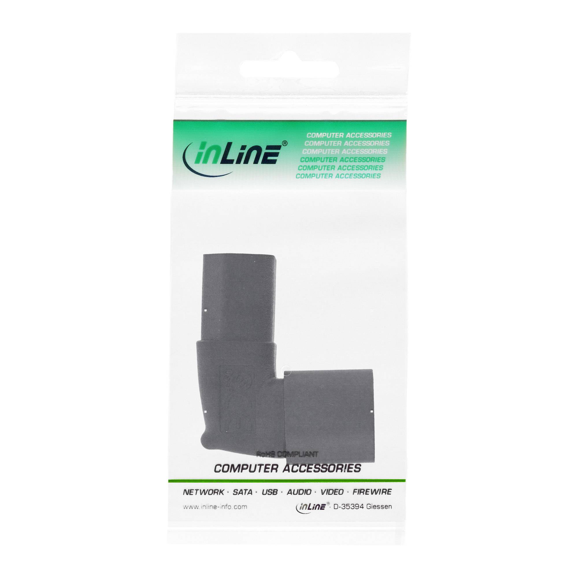 InLine® Netzadapter IEC 60320 C14 / C13, oben/unten gewinkelt, 3pol. Kaltgeräte-1