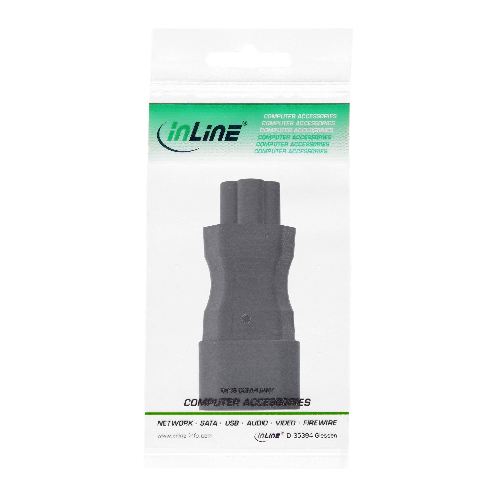 InLine® Netzadapter IEC 60320 C14 / C5, 3pol. Kaltgeräte / Notebook-2