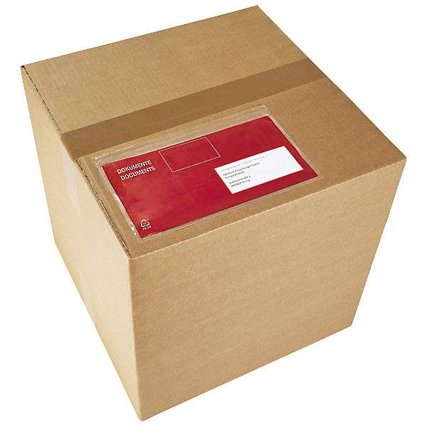 Dokumententaschen Premium light mit Fenster Aufdruck Lieferschein - Rechnung VE 250 Stk C6 Anklebeverschluss.-2