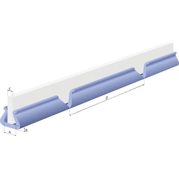 U-Profil PE blau Innenmaß 41 ±2 mm Kantenstärke 35 - 45 mm. TAKKT Industrial & Packaging GmbH 69835149-2