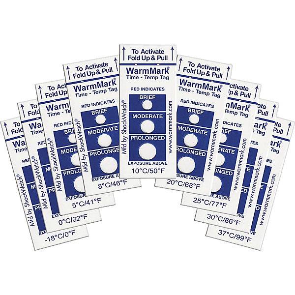 WarmMark® Temperatur-Zeit-Indikator irreversibel VE 10 Stk Temperaturgrenzwert 0 °C. TAKKT Industrial &-0