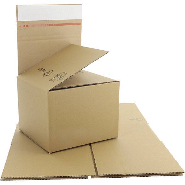 Readybox Karton mit Selbstklebeverschluss LxBxH 335 x 245 x 249 mm C4 Palette mit VE 520 Stk. TAKKT Industrial-1