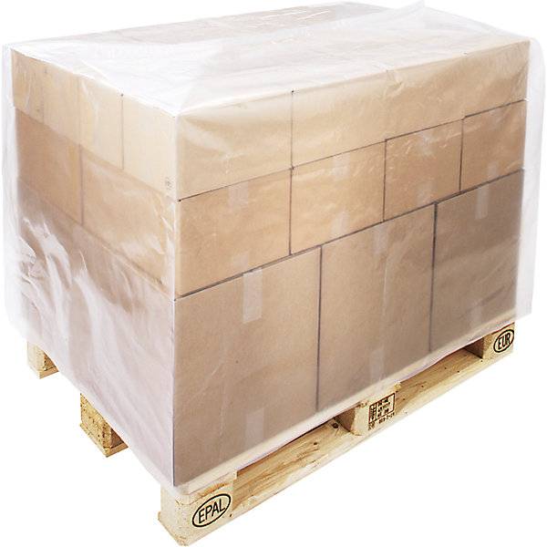 Abdeckhaube für Industriepalette VE 10 Stk LxBxH 1250 x 1050 x 1500 mm Farbe transparent. TAKKT Industrial &-1