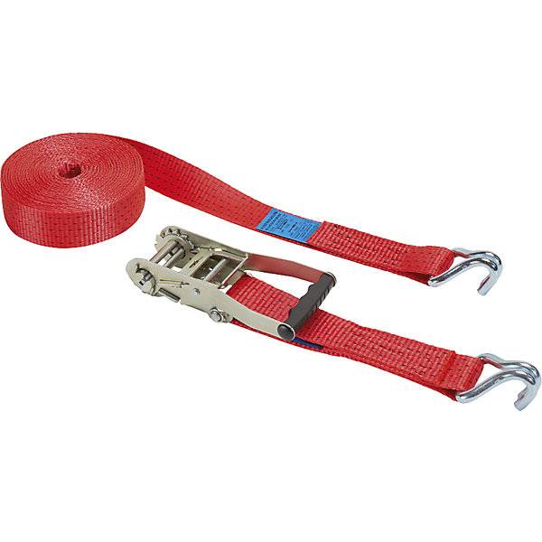 Zurr-/Spanngurtset 2 Gurte mit Spitzhaken und Druckratsche LxB 8 m x 50 mm 2500/5000 daN Losende 77 m. TAKKT-0