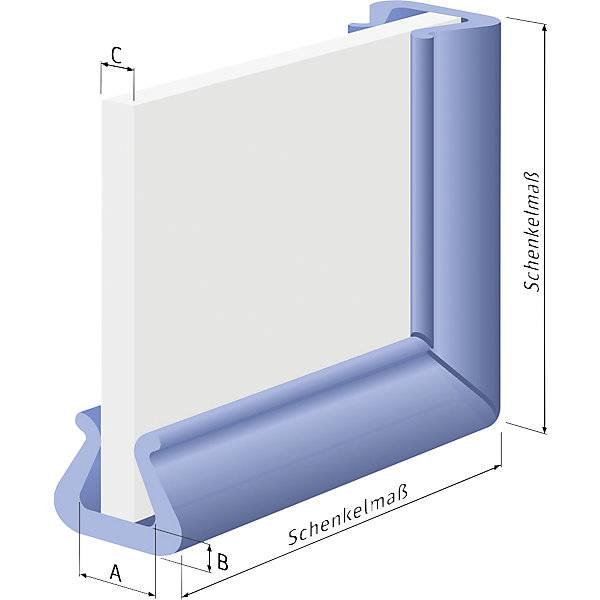 Kantenschutzecke blau in U-Form VE 250 Stk Kantenstärke 25 - 35 mm. 69833649 698336 49 (UE25-35)-1