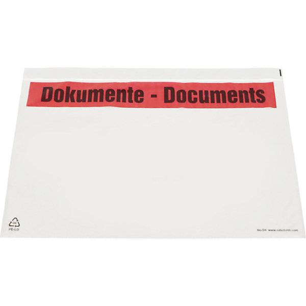 Dokumententaschen Premium light Aufdruck Dokumente VE 250 Stk C4. TAKKT Industrial & Packaging GmbH 70883449-0